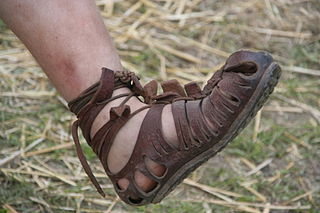 Caligae heavy-soled hobnailed military marching boot worn by soldiers of the Roman Empire and Roman Republic