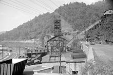 Machinery such as this coal tipple were destroyed by the Roving Pickets during their protests. Capels-coal-tipple-wv1.jpg