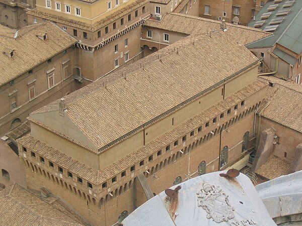 The Sistine Chapel from the outside.