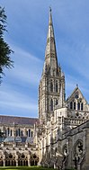 Salisbury Cathedral toren en spits over de kruising (1320)