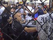 Chuck Liddell with the fans at the UFC 100 Fan Expo Chuck Liddell with fans - UFC 100 Fan Expo - Mandalay Bay Casino, Las Vegas.jpg