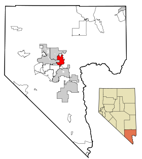Clark County Nevada Incorporated Areas Sunrise Manor highlighted.svg