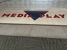 Media Play Logo on Floor @ Cincinnati Mills Mall Closeup of Media Play Logo; Cincinnati Mills; Cincinnati OH.jpg