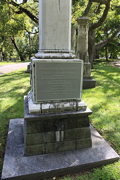 Commodore David Porter Memorial in the Woodlands Cemetery