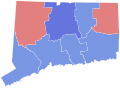 Results for the 2022 Connecticut Attorney General election by county.