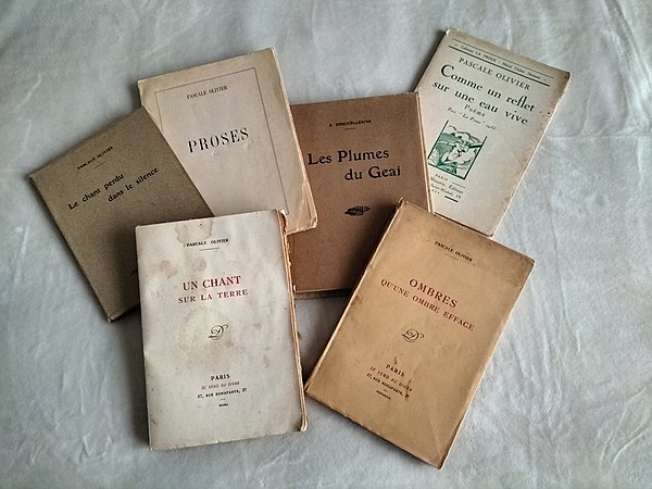 Couvertures des recueils publiés par Pascale Olivier