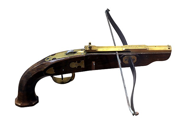 Arma 3d isolada com arcos, arsenal velho da besta do tiro. ícone