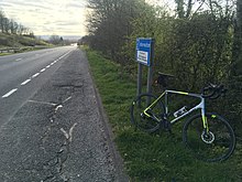 Bicycle on the A303, afternoon of 28 March 2020 Cycling on the empty A303 COVID.jpg