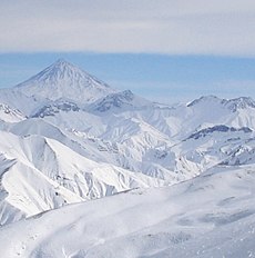View of Damavand as seen from Dizin