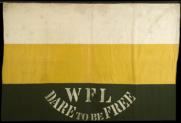 Dare to be Free, Women's Freedom League flag c. 1908