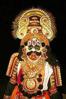 Rakshasa or the demon as depicted in Yakshagana, a form of musical dance-drama from India Demon Yakshagana.jpg