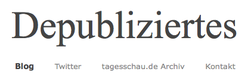 Kopfzeile der gegen das Depublizieren protestierenden Internetseite depub.org, September 2010