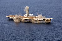 Detonations aboard the USS Oriskany