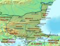 თრაკიის რომაული პროვინციის რუკა 400 წ.