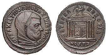 Head of Maximianus with veil (capite velato)