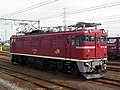 ED75形更新工事施工機（新塗装）（ED75 1010, 2008年10月、陸前山王駅）