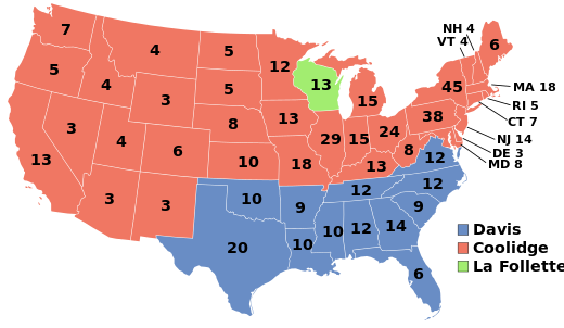 1924 electoral vote results