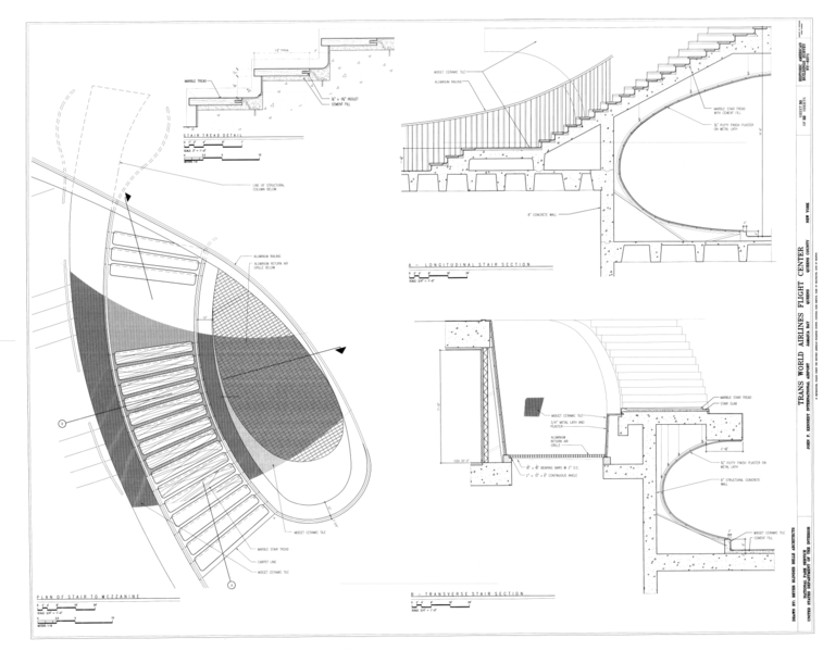 File:Enlarged Stair Plan and Details - Trans World Airlines Flight Center, John F. Kennedy International Airport, Jamaica Bay, Queens (subdivision), Queens County, NY HABS NY-6371 (sheet 30 of 32).png