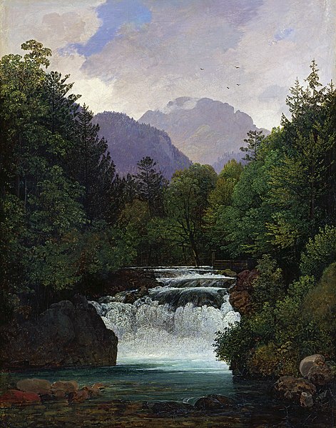 File:Ernst Kaiser - Gebirgstal mit Wasserfall - G 18495 - Lenbachhaus.jpg