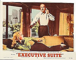 Lobby card with Louis Calhern as George Caswell, with Lucille Knoch Executive Suite 1954 lobby card.jpg