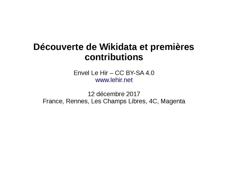 File:FR - Atelier Wikidata Premières contributions (décembre 2017, Rennes).pdf