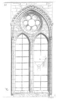 Plate tracery in the nave aisle windows of Soissons Cathedral (c. 1200)