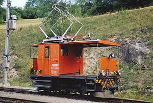 Te 2/2 71 of the Rhaetian Railway in Filisur