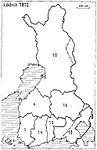 Finlands län 1812: 13: Viborgs län,15: Kymmenegårds län, 16: Savolax och Karelens län