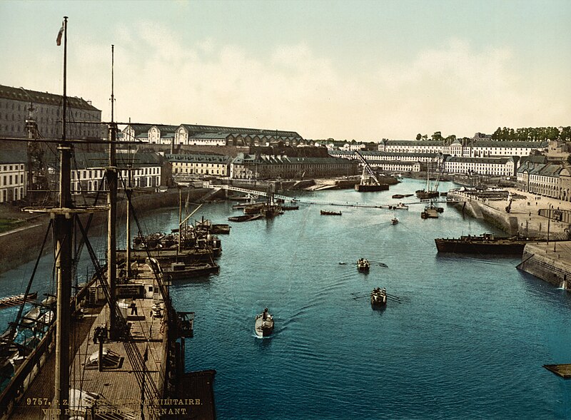 File:Flickr - …trialsanderrors - Port Militaire from swing bridge, Brest, France, ca. 1895.jpg