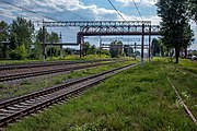 English: Former railway stop Tavarny Dvor. Minsk, Belarus Беларуская: Былы прыпыначны пункт Таварны Двор. Мінск, Беларусь Русский: Закрытый остановочный пункт Товарный Двор. Минск, Беларусь