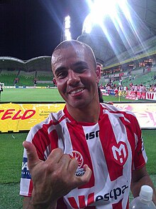 Fred played for three A-League clubs, including winning the Championship and Premiership with Melbourne Victory in 2007. Fred da Silva.jpg