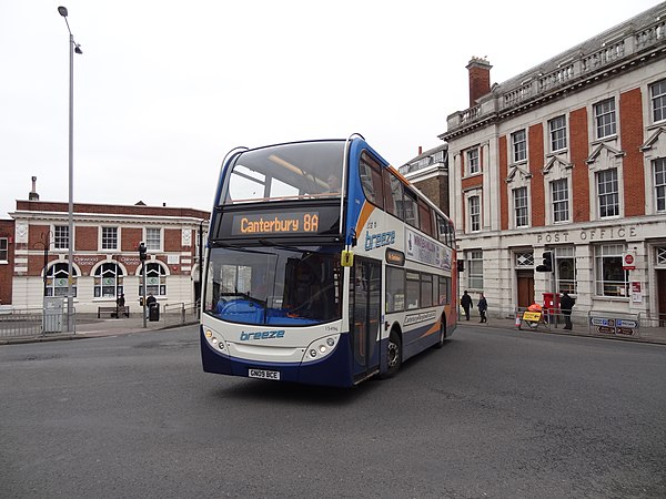 Stagecoach South East Alexander Dennis Enviro400 on "Breeze" route 8A in Margate