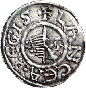 first Hungarian coin. It was coined by Duke Géza circa the end of 970s.