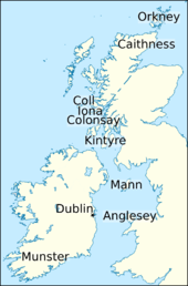 Map of Britain and Ireland