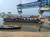 Ferry across the Godavari river in India