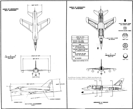 Grumman F11F-1 Tiger drawings