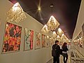 HKCL CWB Red Mission 張國榮歌影迷國際聯盟 Art of Leslie Cheung's Movie Images white papr lamp corridor interior Apr-2013.JPG