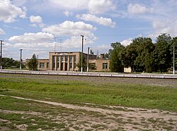 Железнодорожный вокзал в Лутовиновке (Ганновке)