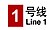 Metropolitana di Harbin linea 1 logo.jpg