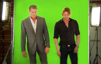 Ike McFadden filming in-game elements with David Hasselhoff Hoff and Ike Revised 2016.png