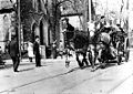 Horse-drawn fire wagon on Bloor Street