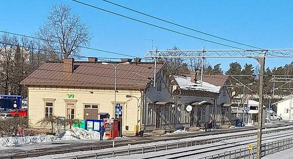 Hyvinkää railway station, the oldest building in the city centre.