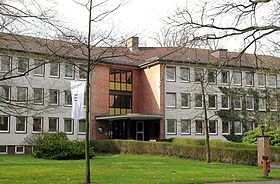 Hlavní budova mezinárodní sledovací služby v Bad Arolsen