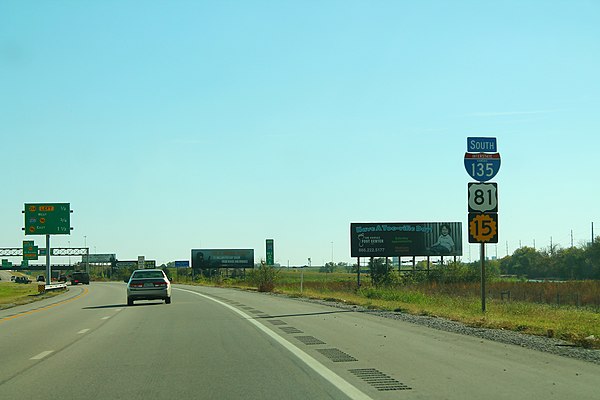 US-81 concurrent with I-135 and K-15