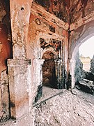 Intérieur de la petite mosquée de Kilwa Kisiwani