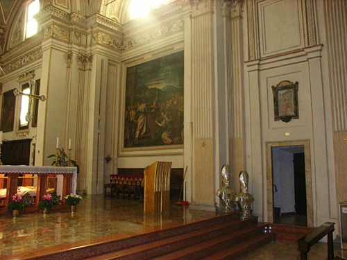 View of the presbytery with one of Peterzano's canvasses