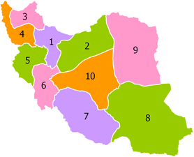 استان‌های ایران در سال ۱۳۱۶؛ مازندران کنونی در محدودهٔ شهرستان‌های ساری (در استان دوم) و شهسوار (در استان یکم) بود.
