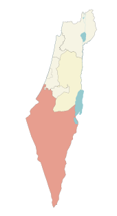 Güney ilçesinin İsrail'deki konumu