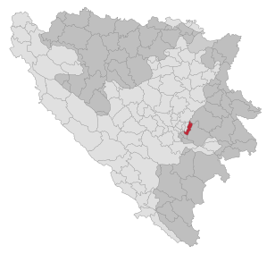 Lage der Gemeinde Istočni Stari Grad in Bosnien und Herzegowina (anklickbare Karte)