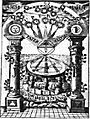 Illustration from The compass of the wise, a 1782 Rosicrucian book